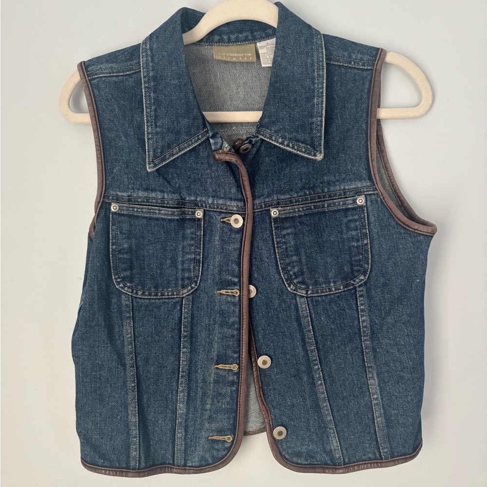 Vintage Liz Claiborne denim vest 🤎
